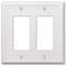 Amerelle Wall Plate, Number of Gangs: 2 gang Stamped Steel, White 149RRW - alternate 1